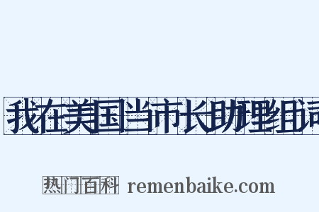 我在美国当市长助理组词是什么意思的图片